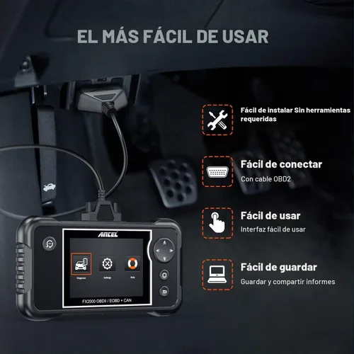 Vista 8 de ANCEL FX2000-US Escáner OBD2 Herramienta de Diagnóstico, Escáner de Airbag de Transmisión ABS SRS, Lector de Códigos de Motor, Herramienta