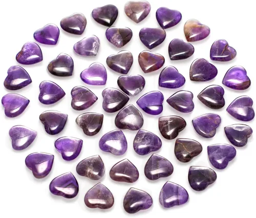 Vista 13 de Gerrii 50 piedras curativas de corazón a granel, piedras inspiradoras de corazón de cuarzo, regalo para mujeres, bolsillo de amor, pulido natural
