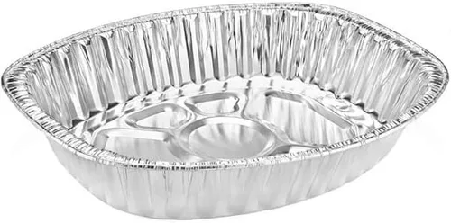 Vista 12 de Tostador desechable de aluminio ovalado extra grande sin tapas (10)