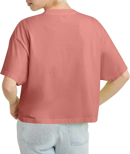 Vista 2 de Hanes Camiseta corta para mujer con cuello redondo para mujer