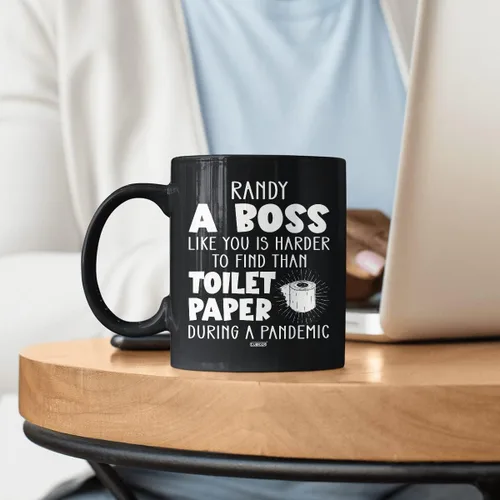 Vista 3 de CUBICER Taza de café de cerámica negra personalizada, tazas divertidas con refranes, regalos de Navidad para mujeres, gerentes, hombres y adultos