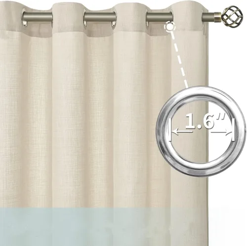 Vista 3 de Cortina de ventana moderna de plumas de pavo real cian para dormitorio, decoración de sala de estar, cortinas de oscurecimiento para el hogar