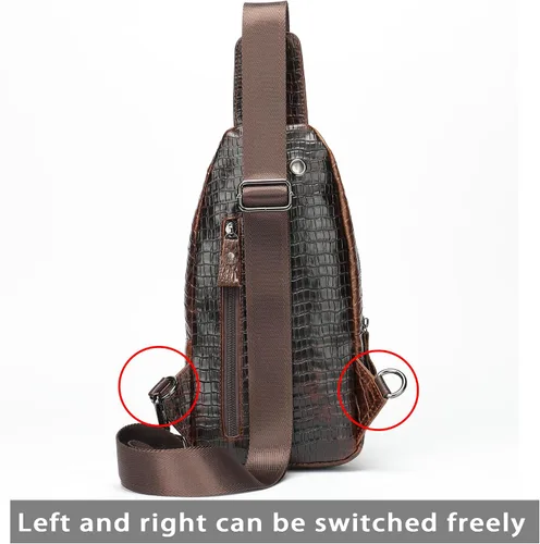 Vista 211 de LUKZIJAES Bolso bandolera de cuero genuino para hombre