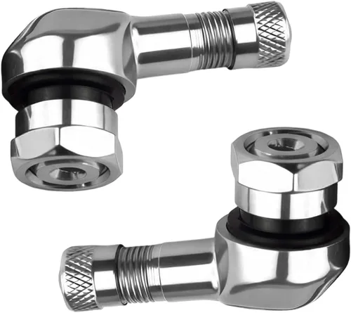 Vista 9 de 2 vástagos de válvula de neumático de motocicleta, aleación de aluminio CNC de 90 grados, universales para neumáticos sin cámara de 0.394 in a 0.445