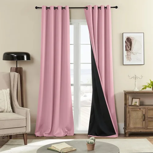 Vista 15 de Rutterllow - Cortinas 100% opacas, paneles de cortina con ojales, aislamiento térmico y bloqueo de luz para habitación y sala de estar
