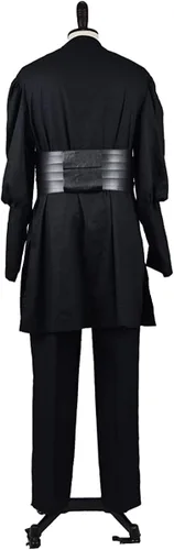 Vista 6 de Disfraz de Darth Maul túnica para cosplay, disfraz de Sith, capa con capucha, disfraz de Halloween