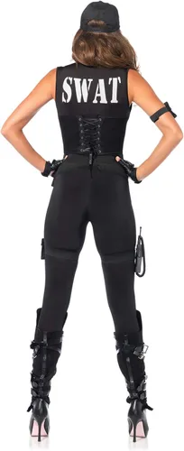 Vista 2 de Leg Avenue - Disfraz de comandante Swat de lujo para mujer, 7 piezas