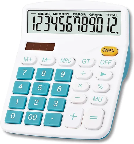 Vista 10 de Calculadora Pantalla de 12 dígitos Batería solar de doble potencia financiera dedicada gran función estándar de escritorio Calculadora de negocios