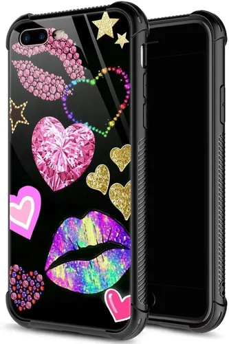 Vista 12 de ZHEGAILIAN Funda para iPhone 7/8 Plus, protección de grado militar, esquinas a prueba de golpes, funda antiarañazos para iPhone 7/8 Plus, girasol