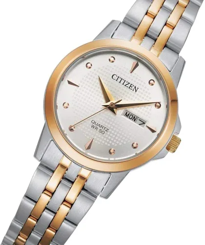 Vista 3 de Citizen cuarzo plata Dial dos tonos señoras reloj EQ0605-53A