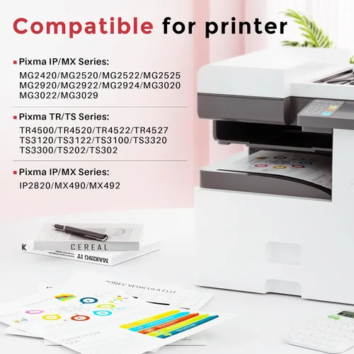 Vista 2 de Kuva PG 245XL 246XL - Cartucho de tinta de repuesto para Canon Ink 245 y 246 PG245 CL246 MX490 TR4520 MG2522 TR4500 TR4520 TS3322 TS3122 TS3320