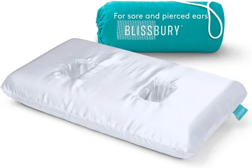 Vista 8 de Almohada para la oreja con orificio para dormir y recuperación Almohada de perforación Diseño ajustable de espuma viscoelástica con orificios