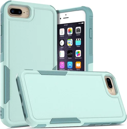 Vista 27 de Funda protectora para iPhone 8 Plus, iPhone 7 Plus de 5.5 pulgadas, a prueba de golpes, resistente y duradera, color verde