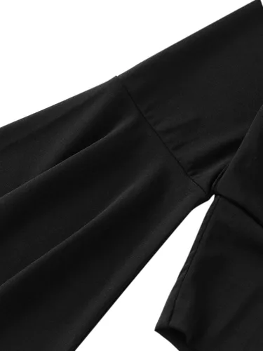 Vista 5 de Floerns - Blusa de manga larga acampanada envolvente con cuello en V para mujer