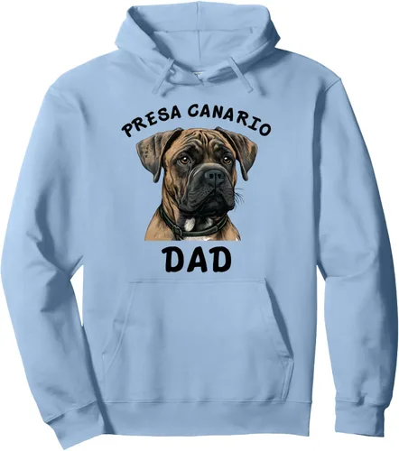Vista 4 de Presa Canario - Sudadera con capucha para papá, perro, papá, amante de las mascotas, diseño de pata de mamá, Gris