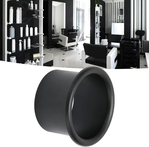 Vista 6 de Ymiko 3 1 4 soporte para secador de pelo pulgadas rizador 3 goma 4 insertos secador de pelo negro soplado metal encimera ojales anillos