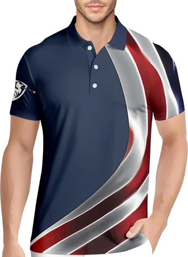 Vista 36 de HIVICHI Camisas de golf divertidas para hombre con patrón estampado loco colorido y novedad de alto rendimiento que absorbe la humedad, camisa tipo