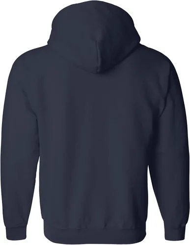 Vista 3 de zerogravitee Sudadera con capucha azul marino con cremallera completa y estampado dorado