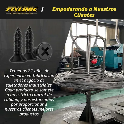 Vista 2 de Tornillos para madera de 1/2 pulgada, FIXLINK Tornillos para madera negros Phillips de cabeza plana premium 135 PCS, autorroscantes