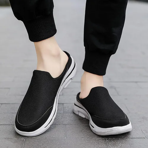 Vista 2 de Zapatos de jardín para hombre, zuecos casuales para mujer, pantuflas de casa para exteriores, suela antideslizante, cómodas, sin cordones