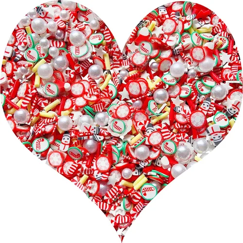 Vista 22 de Chispitas Falsas Chispitas Falsas de Navidad Chispitas Falsas de Caramelo Chispitas de Arcilla Polimérica Chispitas Poliméricas Rebanadas de Arcilla