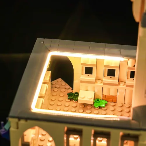 Vista 4 de Kit de luz LED mejorado para Lego The Great Hall, versión RC compatible con Lego 76435 (modelo no incluido)