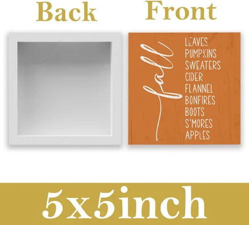 Vista 2 de WRSUNT Decoración de arte de otoño de granja, decoración de otoño para la oficina en casa, decoración de escritorio de otoño para baño, dormitorio