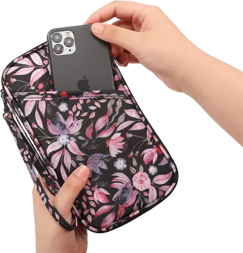 Vista 5 de Soporte para pasaporte de viaje RFID para la familia, soporte grande impermeable para pasaporte de viaje para hombres y mujeres, organizador
