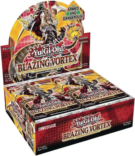 Vista 2 de YuGiOh Juego de cartas coleccionables Blazing Vortex Booster Box [24 paquetes]