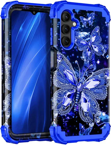 Vista 76 de Miqala Funda para Galaxy A14 5G, que brilla en la oscuridad, tres capas, resistente, a prueba de golpes, protección completa, parachoques