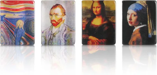 Vista 6 de 166 American Western Mahjong Mah Jongg Set Maleta Edición Limitada Embedded Masterpiece Fondo en Maleta de Cuero Mona Lisa