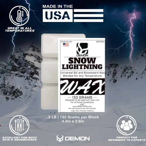 Vista 4 de DEMON UNITED USA Bronze Edition Kit de afinación de esquí y snowboard con cera para esquí y snowboard para todas las estaciones, hierro de cera