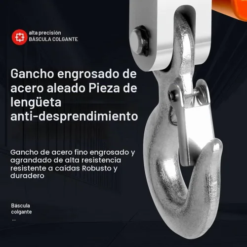 Vista 7 de Hancaner - Escala colgante digital para grúa de 1000 libras, báscula de grúa resistente de 1,102.3 lbs con retroiluminación LCD con 3