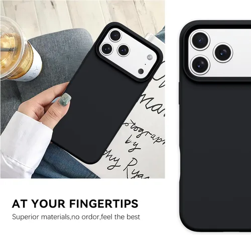 Vista 8 de GUAGUA Funda compatible con iPhone 17 Pro Max de 6.9 pulgadas, silicona líquida, goma de gel suave, delgada, forro de microfibra delgada