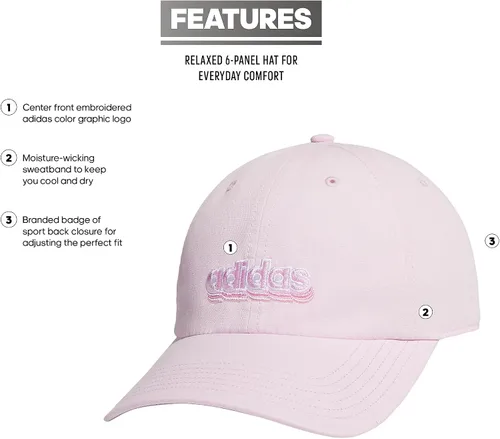 Vista 124 de adidas Gorra ajustable relajada Saturday para mujer