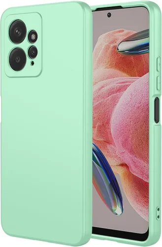 Vista 8 de Funda para Xiaomi Redmi Note 12 4G, funda de silicona líquida, forro de microfibra antiarañazos suave a prueba de golpes compatible con Xiaomi Redmi
