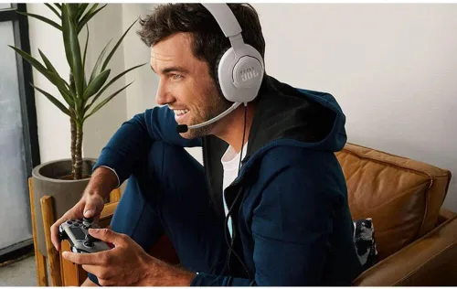 Vista 8 de JBL Quantum 100P Console - Auriculares de juegos para Playstation (blanco), blancoazul, mediano
