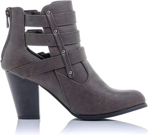 Vista 2 de Botines Payton con cremallera lateral y tacón alto para mujer