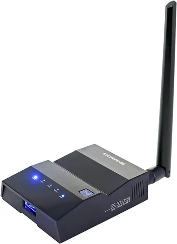 Vista 3 de Sistema receptor WiFi de largo alcance extendido C. Crane CC Vector: funciona con todos los dispositivos - recibe WiFi distante y repite a todos