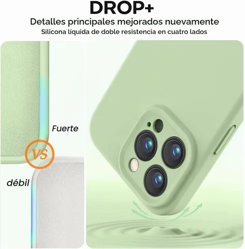 Vista 4 de Vooii Funda compatible con iPhone 15 Pro, silicona líquida Defender mejorada, [protección mejorada de la cámara]