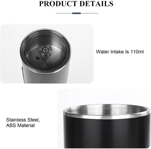 Vista 8 de ZJchao Cafetera portátil, 2 en 1, máquina de café universal totalmente automática, cafetera de café con cable de carga tipo C para oficina, camping