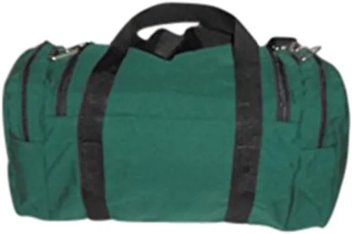 Vista 8 de Bolsa de lona triple grande con apertura en U, bolsillo frontal y dos compartimentos laterales, perfecta bolsa de cabina fabricada en Estados Unidos.