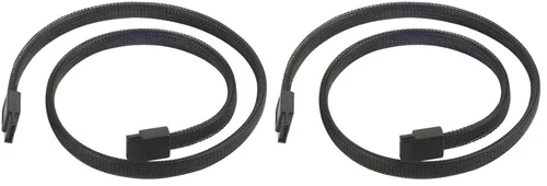 Vista 2 de Silverstone Tek Cable SATA III de 180 grados con mecanismo de bloqueo antiarañazos (CP07)