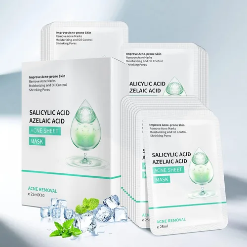 Vista 8 de Máscaras Faciales de Cuidado de la Piel, Mascarillas en Hojas de Aloe Vera, Máscaras Hidratantes y Calmantes para Todo Tipo de Piel, Cuidado Solar