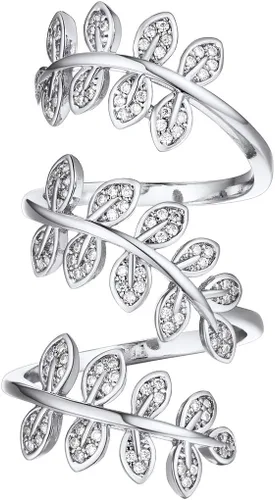 Vista 8 de U7 Statement Rings for Women,Adjustable Leaf/Octopus/Snake Rings,Dainty Cocktail Party Jewelry 1. Oro (hoja)
