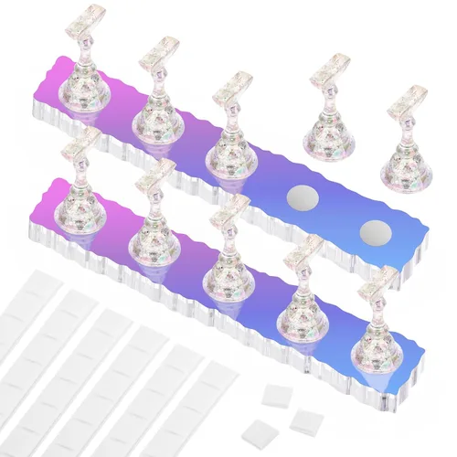 Vista 14 de Soporte de uñas para prensa, puntas de uñas magnéticas, soporte de uñas para pintar uñas, diseño de uñas postizas con masilla adhesiva reutilizable