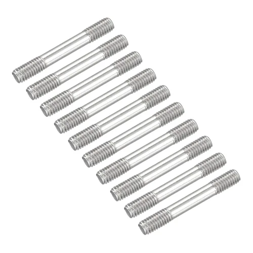 Vista 16 de METALLIXITY Tornillos de doble extremo (rosca M3, 0.787 in de longitud), 20 unidades, acero inoxidable 304, pernos de varilla roscados dobles