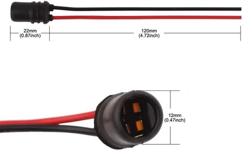 Vista 2 de WINKA T10 W5W 194 Bombillas Enchufes Adaptador de Conector de Arnés Pre-Cableado para Auto Coche 6PCS