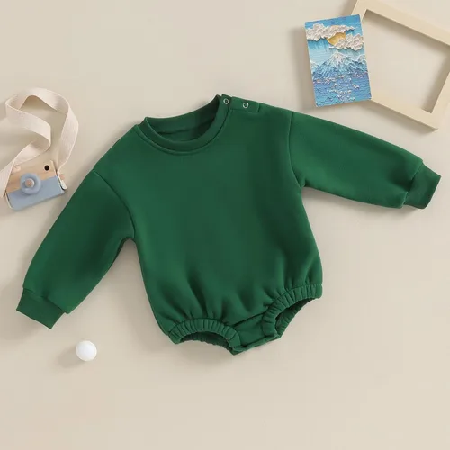 Vista 3 de Ehfomius Sudadera de gran tamaño para bebé niño y niña, suéter grueso de manga larga, suéter sin botones, ropa cálida de invierno