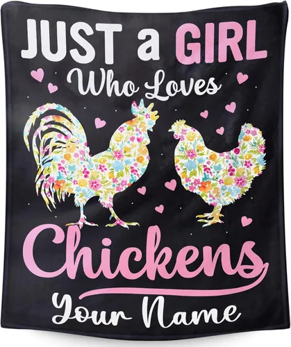 Vista 11 de Manta de pollo para regalo, 40 x 30 pulgadas, bonita manta para niñas y mujeres, mantas negras suaves y peludas para regazo y silla